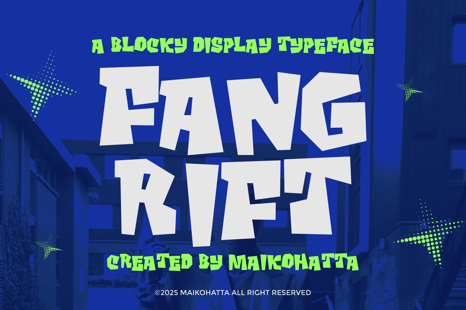 Fang Rift – Bold Blocky Display Font - Fancy Fonts