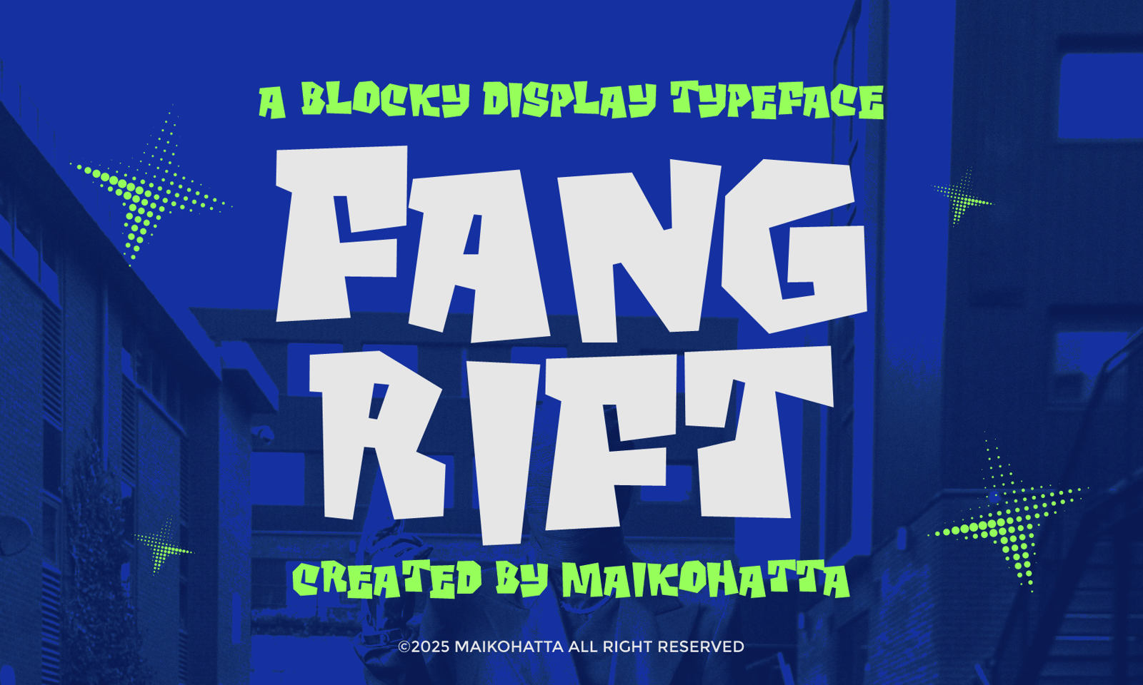 Fang Rift – Bold Blocky Display Font