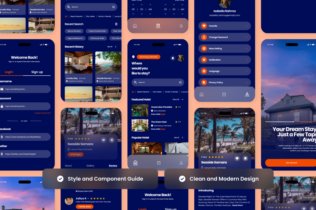 BookNStay – Hotel Booking App Design Template