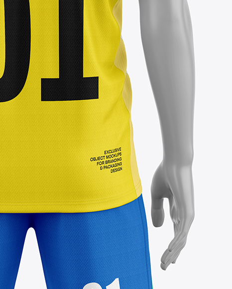 Soccer Kit w/ Mannequin Mockup - Back View