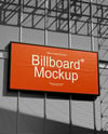 Street Billboard on a Wall Mockup