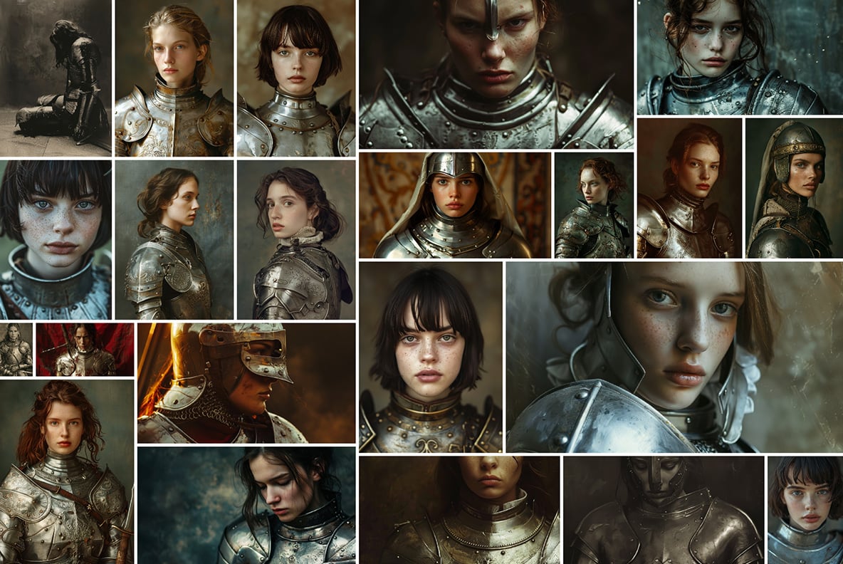 Woman knight in armor