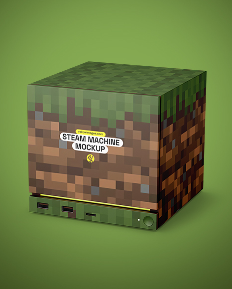 Steam Machine Mockup - Half Side View