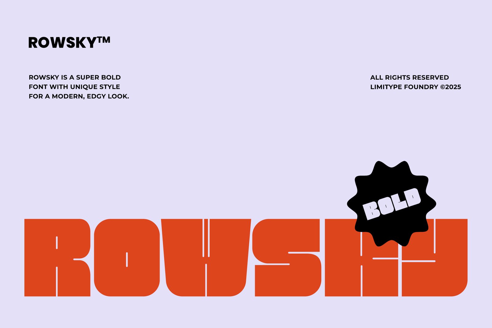 Rowsky - Bold Font