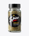 Glass Spice Jar with Oregano Mockup