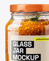 Glass Jar with Tomato Chutney Mockup