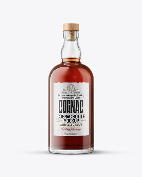 Cognac Bottle Mockup - Product package mockup