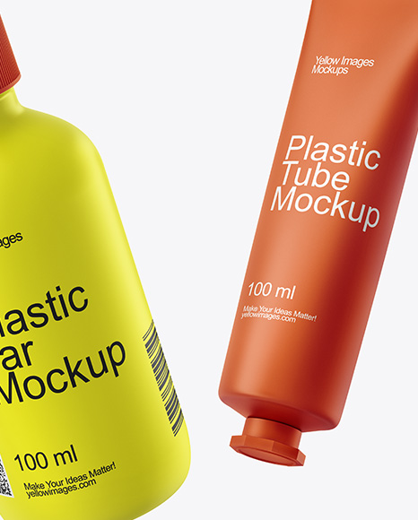 Pump Bottle with Tube Mockup