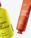 Pump Bottle with Tube Mockup