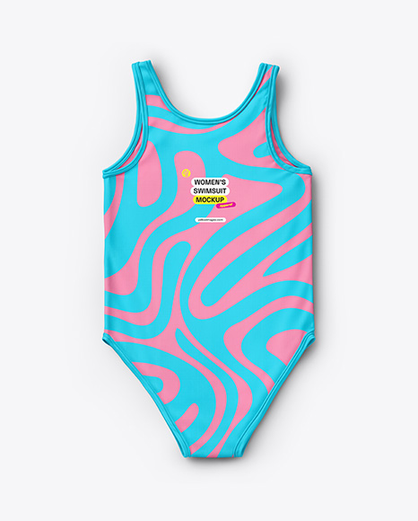 Swimsuit Mockup - Back View - Fabric mockup