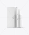 Matte Nasal Spray Bottle & Paper Box Mockup
