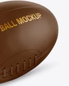 Vintage Leather Rugby Ball Mockup