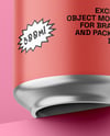 Aluminium Can With Matte Finish Mockup