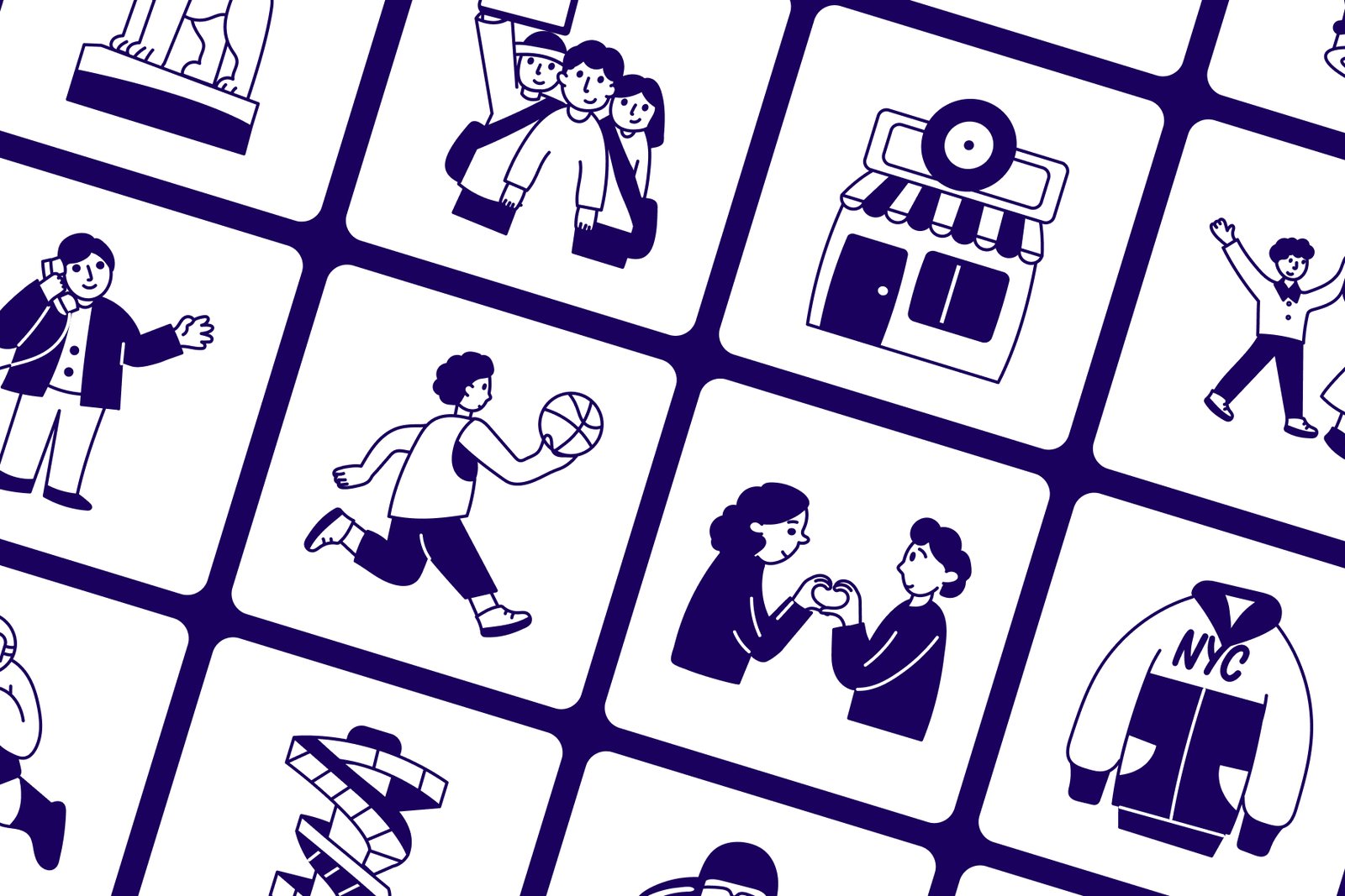 New York Vector Drawing Set