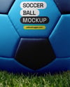 Soccer Ball on Stadium Field Mockup