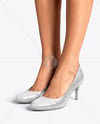 Pair of Pumps on Woman's Legs Mockup