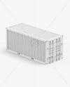 Cargo Shipping Container Mockup – Half Side View