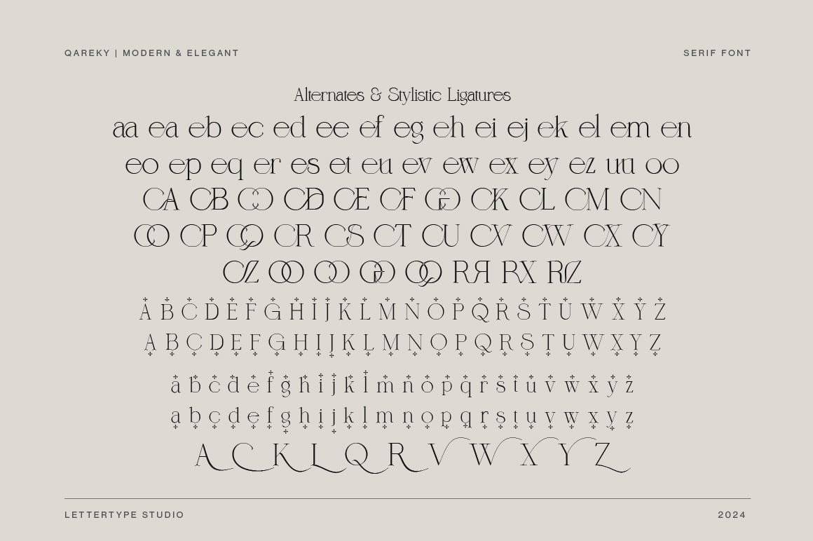 Qareky a Modern &amp; Elegant Serif