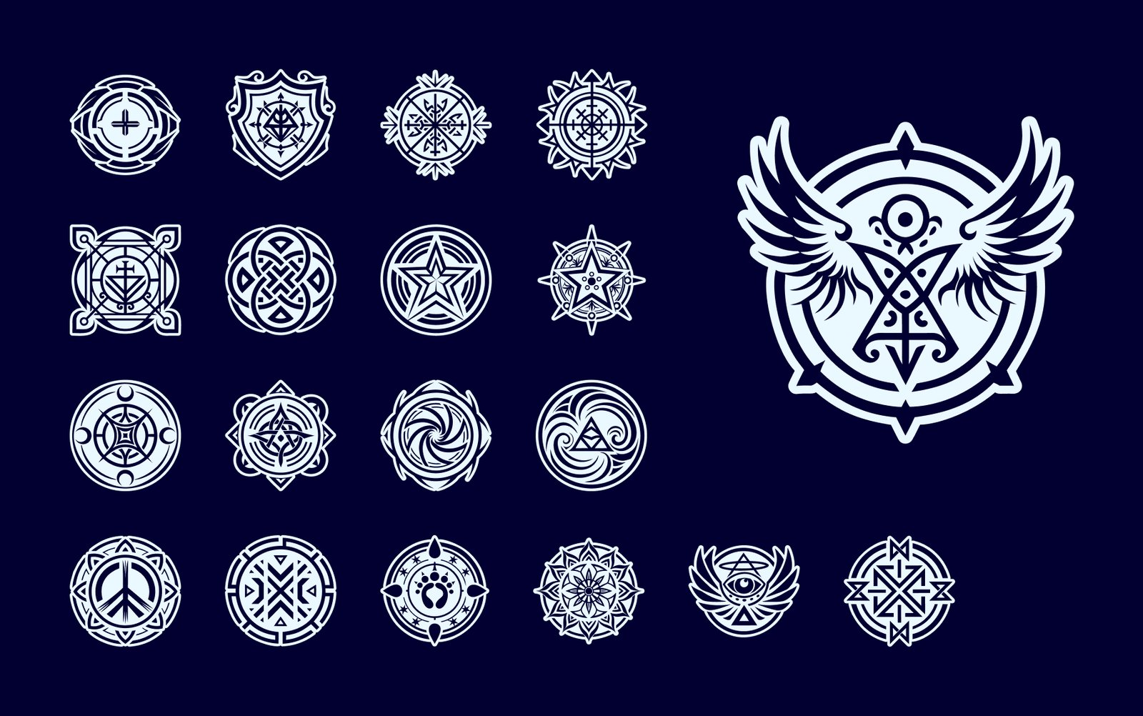 Angel Symbol and Sigils Set