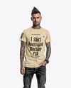 Man with Tattoos Wearing T-Shirt and Jeans Mockup