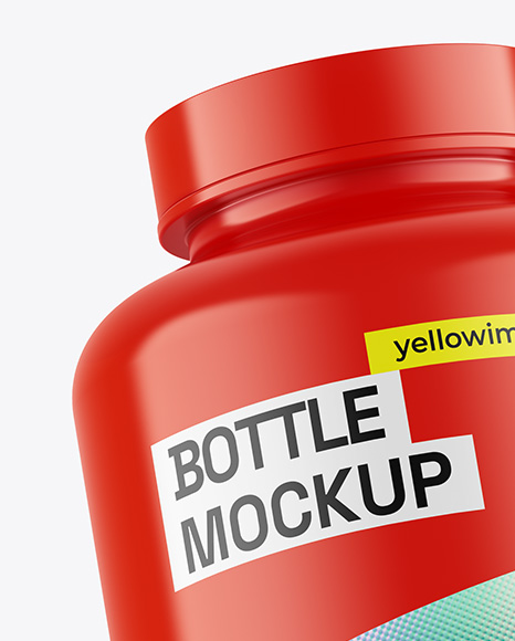 Glossy Bottle Mockup