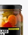 Glass Jar with Giardiniera Mockup