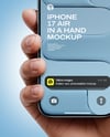 iPhone 17 Air Sky Blue in a Hand Mockup