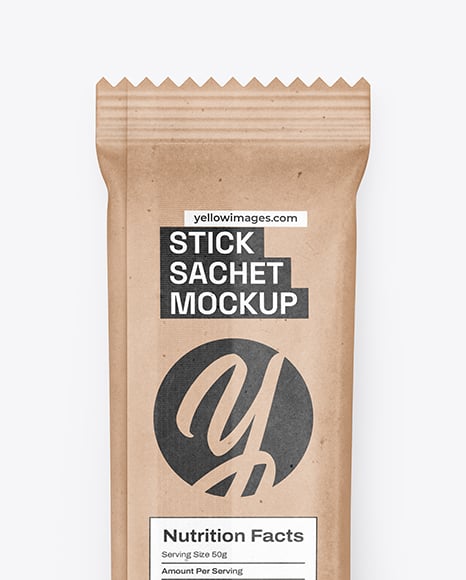 Kraft Stick Sachet Mockup