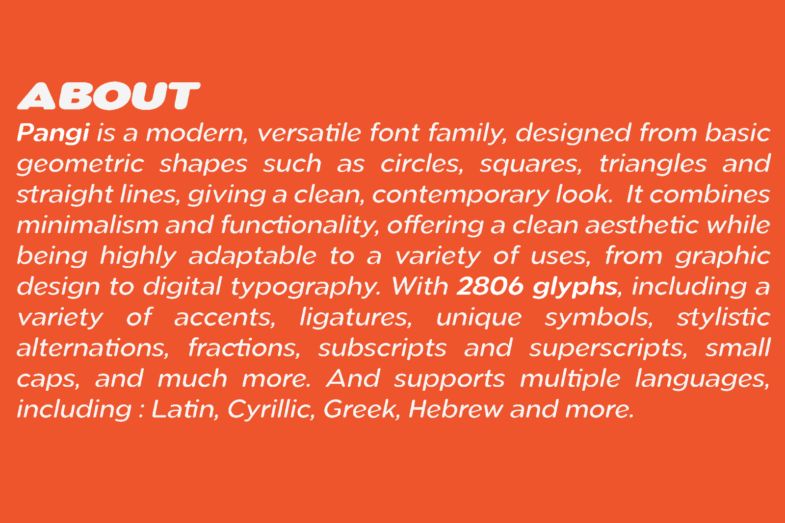 Pangi Rounded Font
