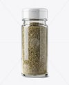 Glass Spice Jar with Dried Thyme Mockup