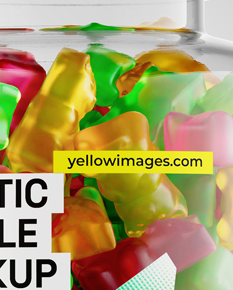 Gummy Bears Plastic Bottle Mockup