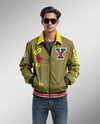 Young Man Wearing Harrington Jacket and Jeans Mockup