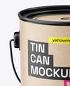 Matte Tin Can w/ Handle Mockup