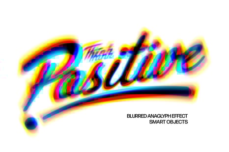 Blurred Anaglyph Effect - Text effect photoshop