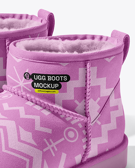 Pair of Women's UGG Boots Mockup