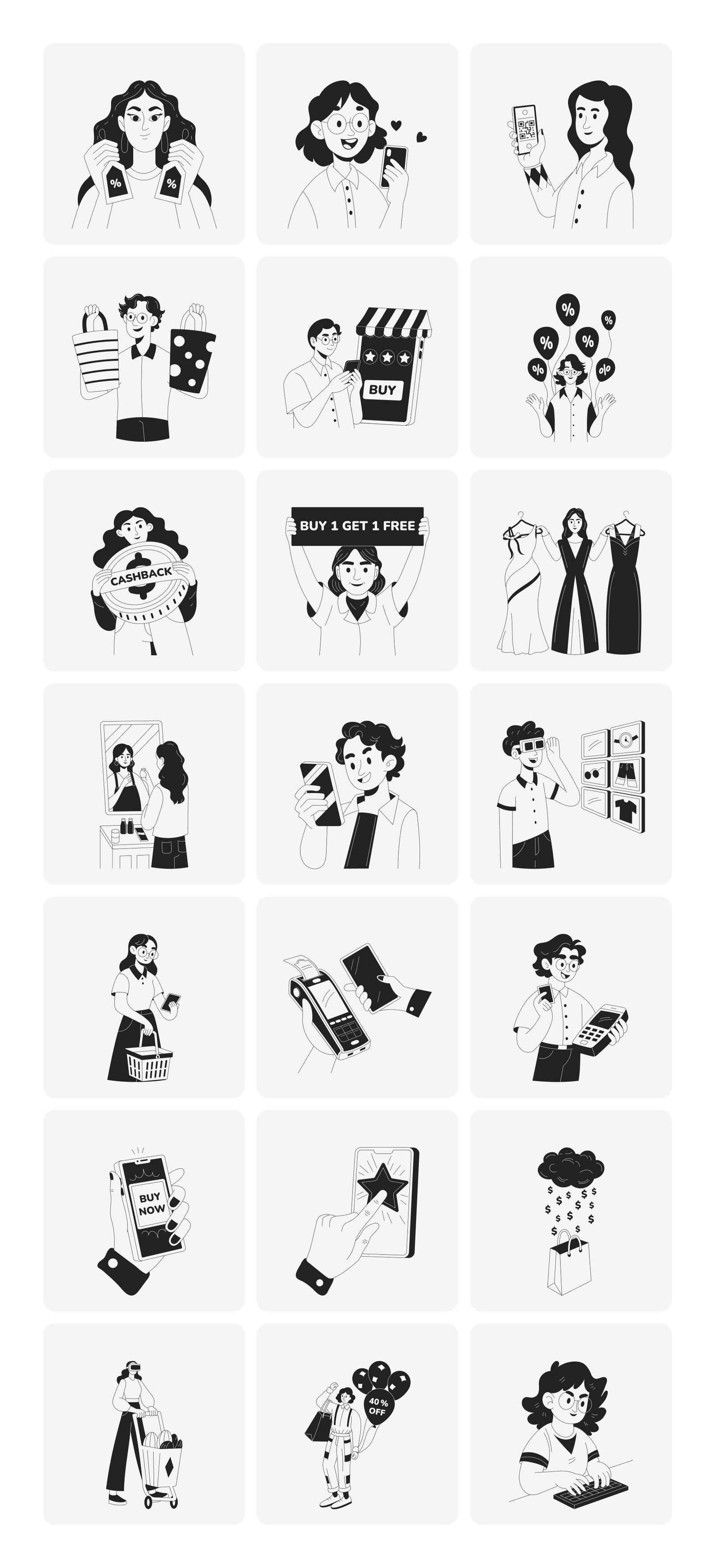 Shopping Illustration Art