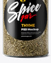 Plastic Spice Jar with Thyme Mockup