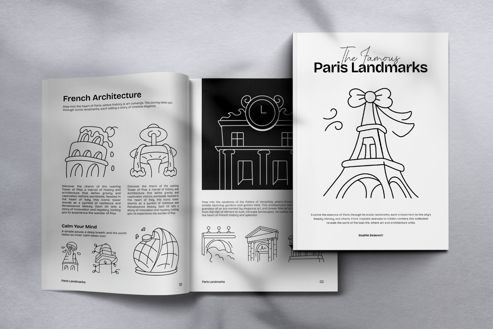 Paris Landmark Icon Set