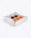 Paper Food Catering Tray with Sushi Mockup