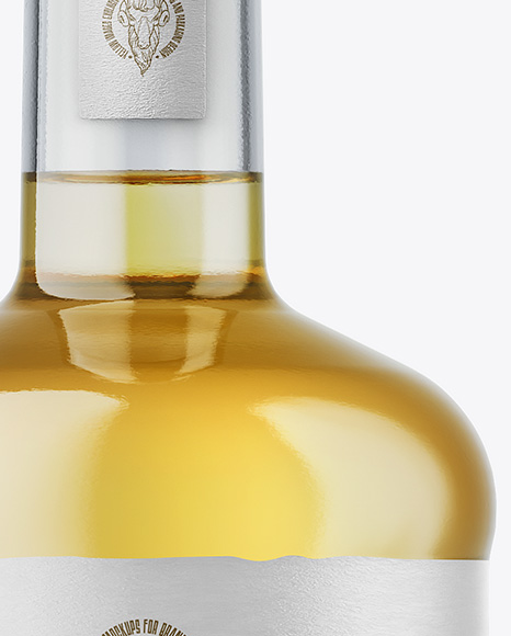 Golden Tequila Bottle Mockup
