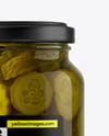 Glass Jar with Bread & Butter Pickles Mockup