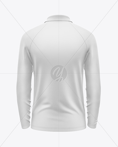 Men's Long Sleeve Raglan Polo Mockup
