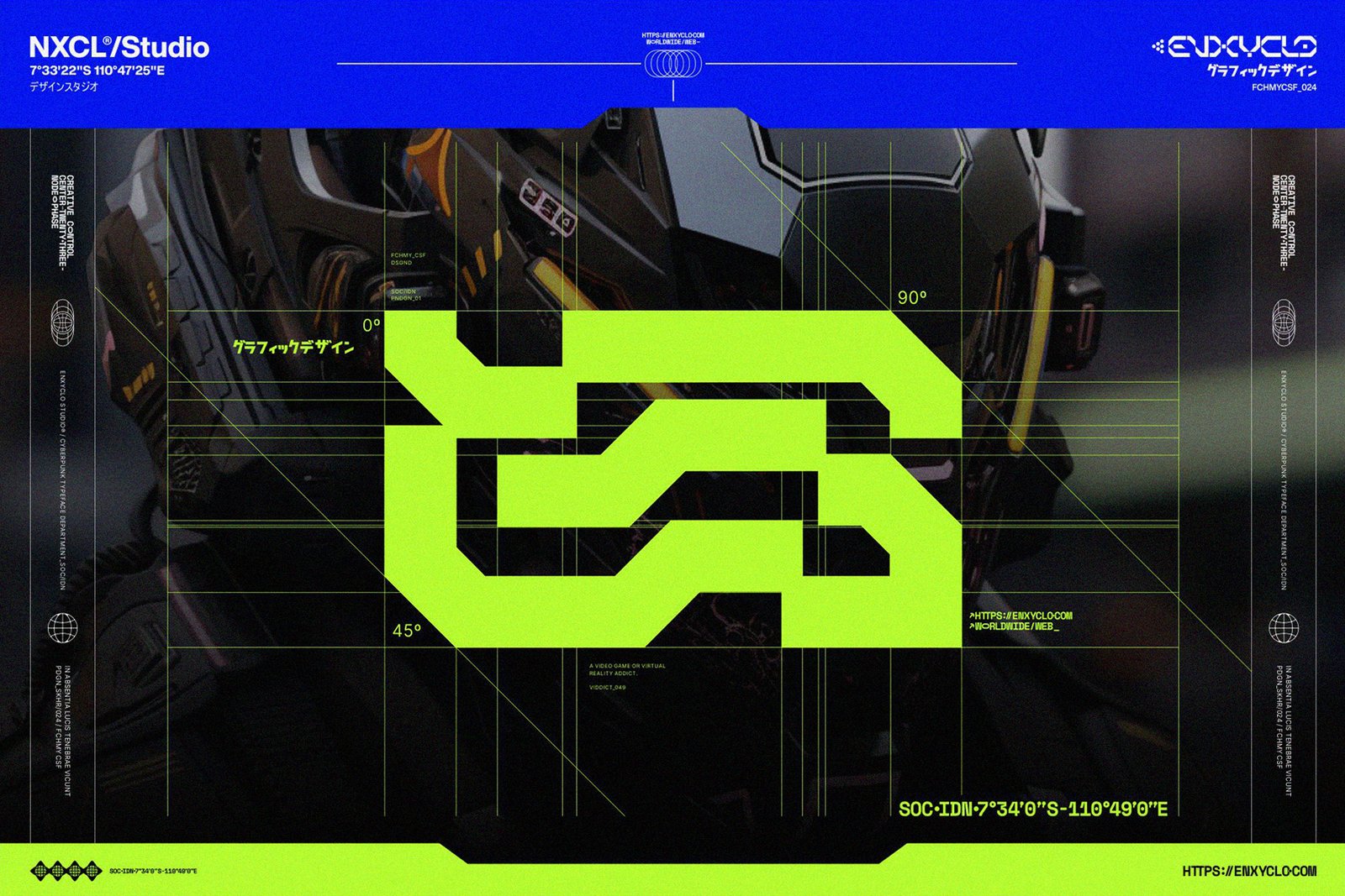 NCL GRAXEBEOSA FONT FAMILY - CYBERPUNK FUTURISTIC MECHA FONT