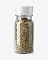 Glass Spice Jar with Rosemary Mockup