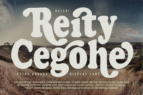 Reity Cegohe Retro Groovy Display Font Modern