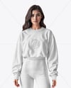 Woman Wearing Sweatshirt & Leggings Mockup