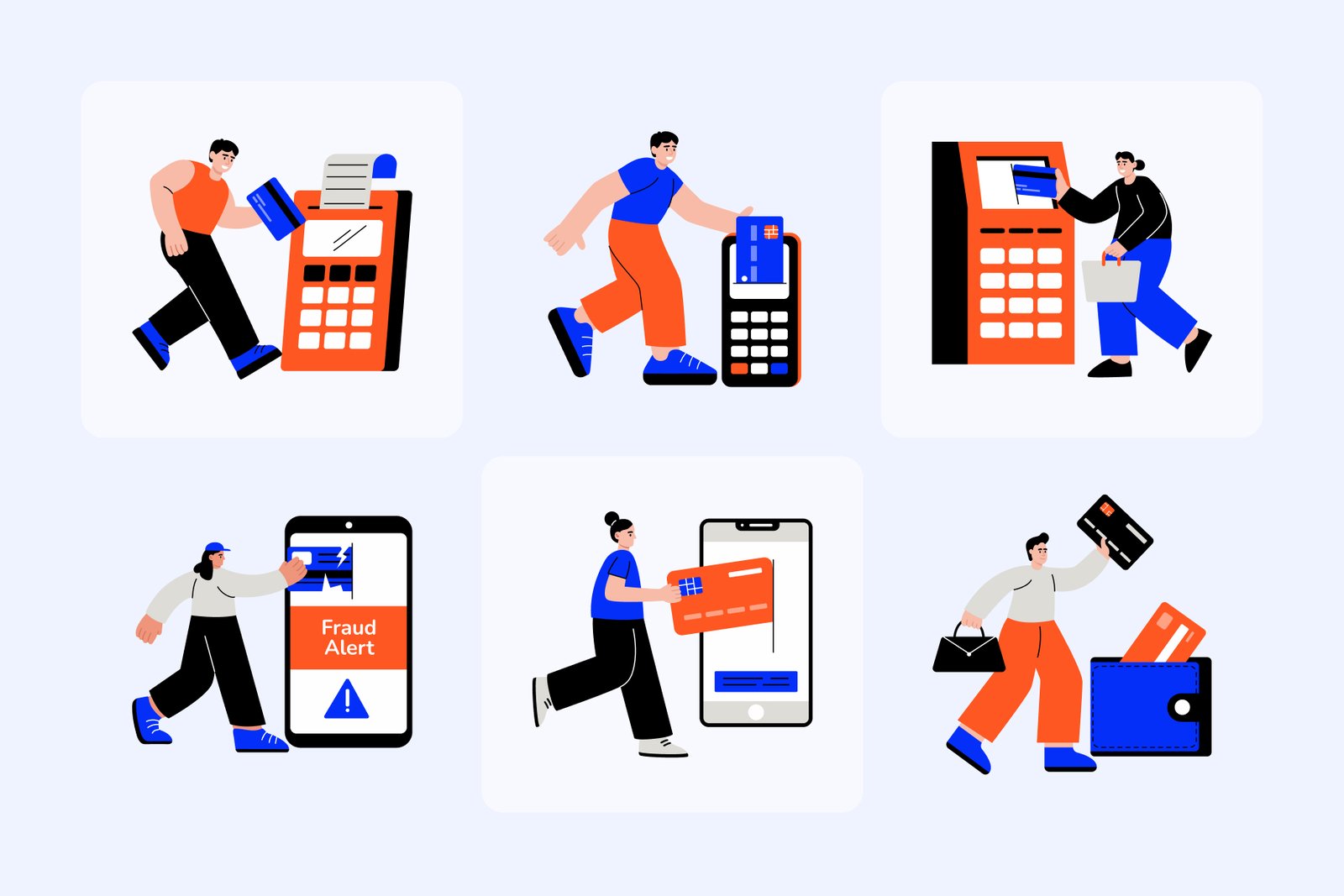 Credit Card Illustration Art Set