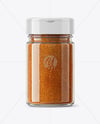 Glass Jar with Garam Masala Seasoning Mockup