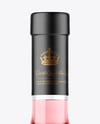 Clear Glass Pink Wine Bottle Mockup