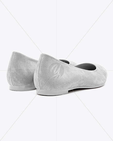 Pair of Suede Ballet Flats Mockup